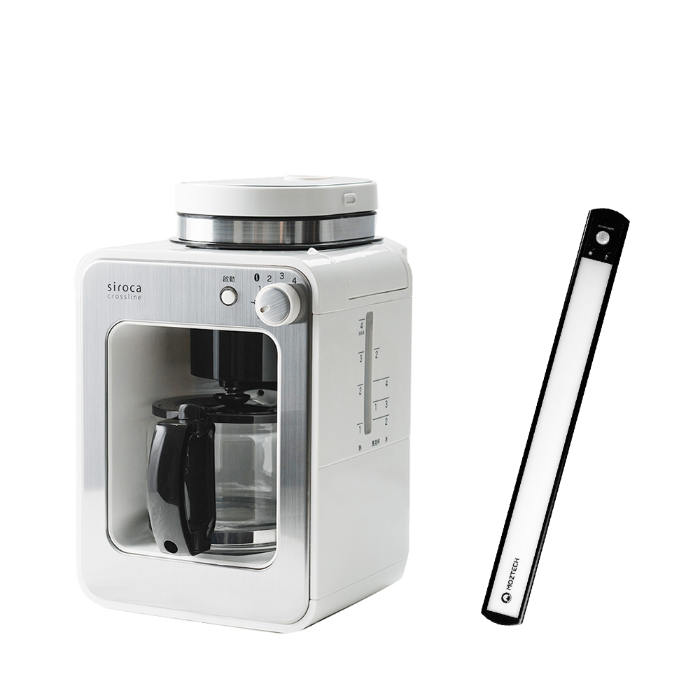 【贈LED人體感應燈】SC-A1210自動研磨咖啡機 完美白