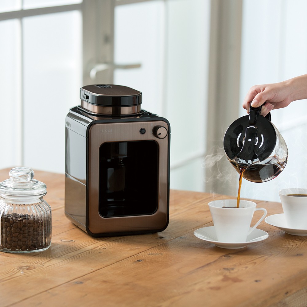 【限時優惠】SC-A1210自動研磨咖啡機(棕)