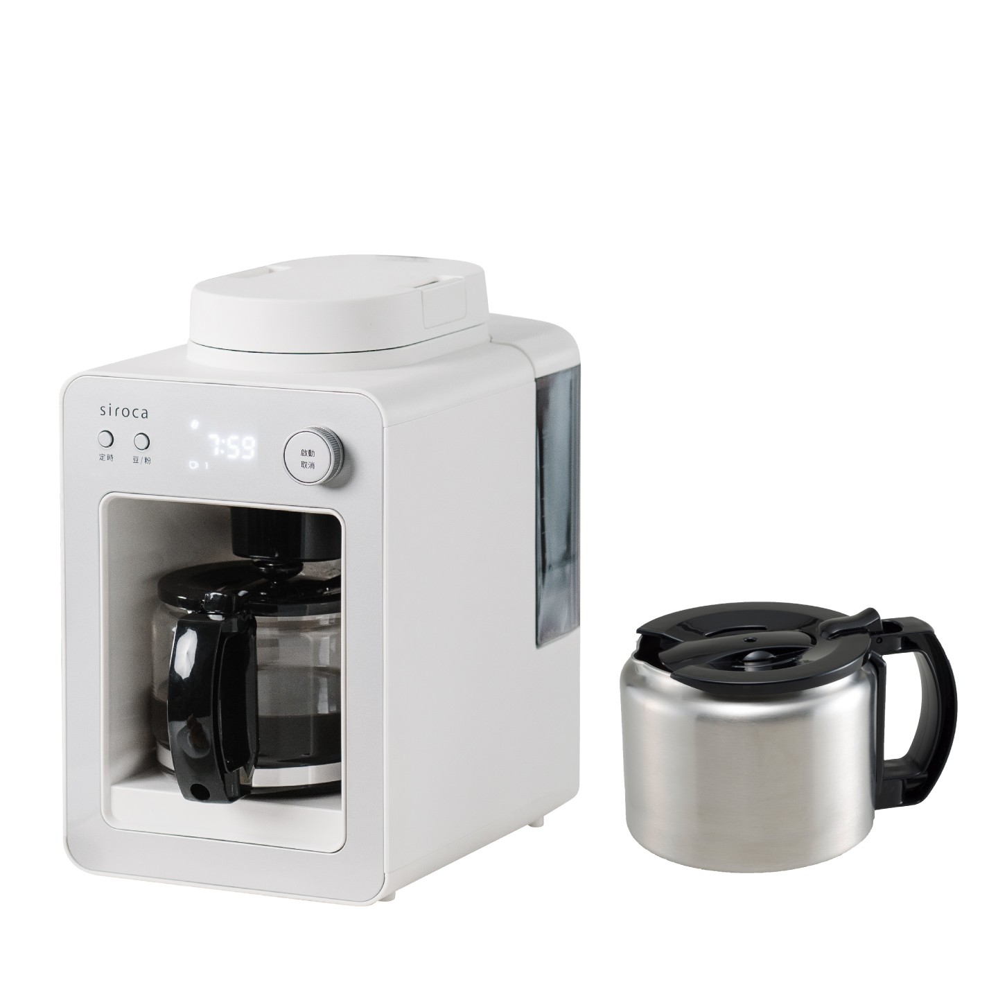 【贈不鏽鋼咖啡壺】SC-A3510 自動研磨咖啡機 晨光白